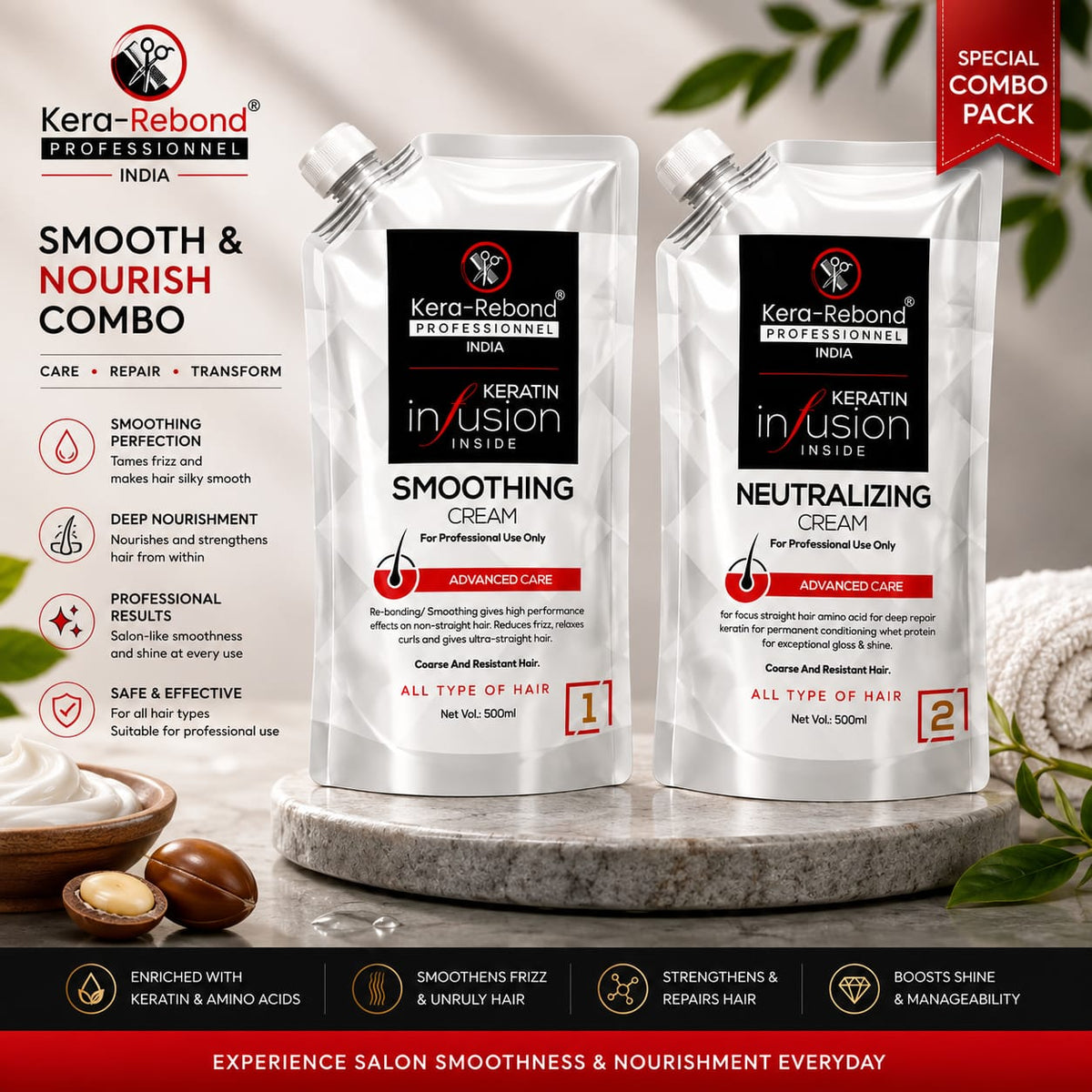 SMOOTHING CREAM + NUTRILISING CREAM COMBO